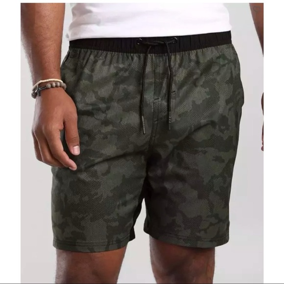 Pantaloncini Howitzer Uomo Stile Militare &ndash; Grunt Warfare &ndash; Verde Mimetico E Nero